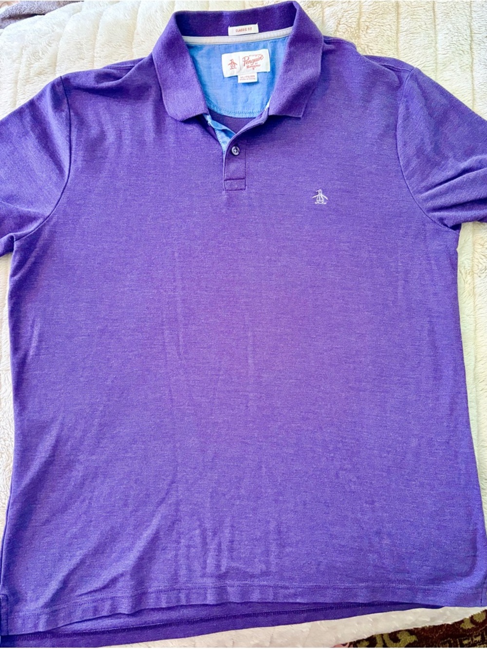 Original Penguin Purple Short Sleeve Polo